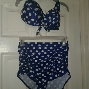 NWT  Rockabilly style high waistline swim suit